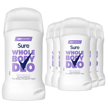 Load image into Gallery viewer, Sure Whole Body Deodorant Stick Rio Coconut with 48Hrs Odour Control 50ml,6 Pack
