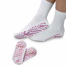 Load image into Gallery viewer, Envie Tourmaline Magnetic Health Socks White Wellness Therapy Comfort Pair Care