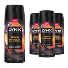 Load image into Gallery viewer, Lynx Body Spray Fine Fragrance Collection Peach Infusion for Men 150ml, 3 Pack