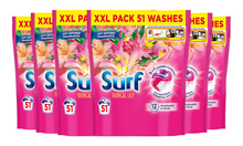 Load image into Gallery viewer, Surf 3 in 1 Laundry Washing Detergent Capsules Tropical Lily, 306 Washes
