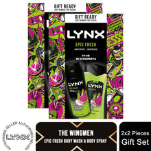 Load image into Gallery viewer, Lynx Epic Fresh THE WINGMEN Body Spray &amp; Body Wash Duo Gift Set for Him