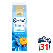 Load image into Gallery viewer, Comfort Blue Skies Fabric Conditioner 31 Washes Long-Lasting Freshness 930ml,6pk