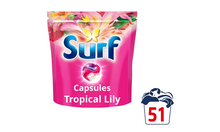Load image into Gallery viewer, Surf 3 in 1 Laundry Washing Detergent Capsules Tropical Lily, 306 Washes