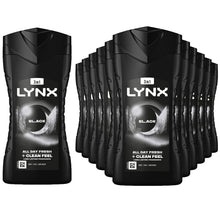 Load image into Gallery viewer, Lynx 12 Hrs Refreshing Black Frozen Pear &amp; Cedarwood Scent Body Wash 225ml, 12Pk