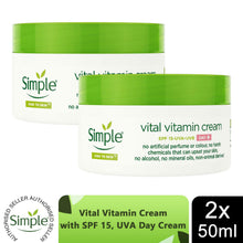 Load image into Gallery viewer, Simple Kind to Skin Face Cream Range - Day SPF15 or Night Cream, Hydrating, 50ml