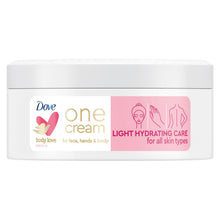 Load image into Gallery viewer, Dove Light Hydrating Care One Cream for Face,Hands &amp; Body for All Skin 250ml,6pk