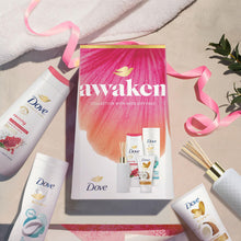 Load image into Gallery viewer, Dove Awaken Collection Gift Set with Bodywash, Lotion, Handcream &amp; Diffuser
