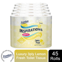 Load image into Gallery viewer, Freedom Inspirations Quilted 3 Ply Scented Toilet Paper - 45 / 90 / 135 Rolls