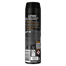Load image into Gallery viewer, Lynx Fine Fragrance Collection Black Vanilla Body Spray Deodorant 200ml, 6 Pack