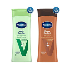 Load image into Gallery viewer, Vaseline Intensive Care Body Lotion Aloe Soothe &amp; Cocoa Radiant 400ml, 3 Pk