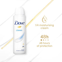 Load image into Gallery viewer, Dove Classic Anti-Perspirant with 48H Sweat Protection Deo for Women 150ml, 3pk