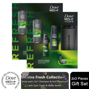 Dove Men+Care Extra Fresh Collection Gift Set for Him with Bottle & Gym Towel