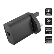 Load image into Gallery viewer, FX Mains Charger USB 1A Compatible with USB Devices, Black