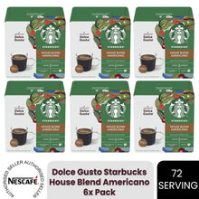 Load image into Gallery viewer, Nescafe Dolce Gusto Starbucks Coffee Pods Caps Box of 12 Americano House Blend