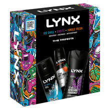 Load image into Gallery viewer, Lynx THE TRIFECTA Ice Chill, Excite &amp; Jungle Fresh 3 Pieces Gift Set for Him