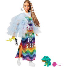 Load image into Gallery viewer, Barbie Extra Doll With Long Brunette Hair &amp; Pet Crocodile With Extra Accessories