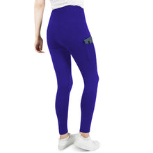 Load image into Gallery viewer, Flo Women's Tummy Control Sports Yoga Pants, Large Blue