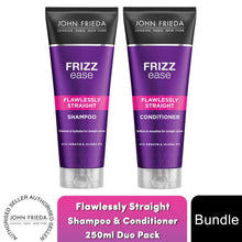 Load image into Gallery viewer, John Frieda Flawlessly Straight Haircare Range of Shampoo &amp; Conditioner 250ml