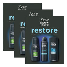 Load image into Gallery viewer, Dove Men+Care Restore Bodywash, Shampoo &amp; Bodyspray 3 Pieces Gift Set for Him