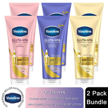 Load image into Gallery viewer, Vaseline Gluta-Hya Serum Burst Body Lotion Bundle Dewy Overnight Glow 6x200ml