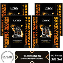 Load image into Gallery viewer, Lynx Black Vanilla Duo Gift Set, Premium Body Spray &amp; Wash, Long-Lasting Scent