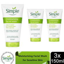 Load image into Gallery viewer, Simple Face Wash Range-Moisturising, Refreshing, Clear Pore Scrub or Glow, 150ml