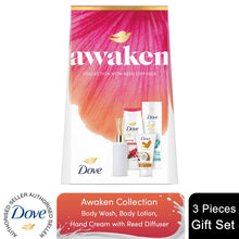Load image into Gallery viewer, Dove Awaken Collection Gift Set with Bodywash, Lotion, Handcream &amp; Diffuser