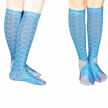 Load image into Gallery viewer, Mermaid Tail 3D Print Women Girl Knee High Boot Socks