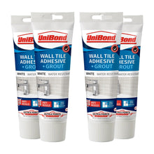 Load image into Gallery viewer, UniBond Anti Mould 2 in 1 Wall Tile Adhesive&amp;Grout for Easy Tiling 300g, 4 Pack
