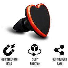 Load image into Gallery viewer, 2xAquarius Universal Magnetic Heart Shaped Phone Car Mount with Firm Grip, Red