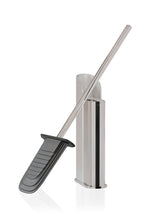 Load image into Gallery viewer, COSMIC Flat Silicone Loo Brush, Flexible Design, Dual-Mount, Chrome Holder