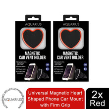 Load image into Gallery viewer, 2xAquarius Universal Magnetic Heart Shaped Phone Car Mount with Firm Grip, Red