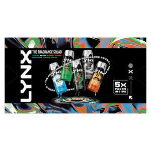 Lynx Fragrance Squad Gift Set 5 Body Sprays Long-Lasting, Fresh, Daily Scent Kit