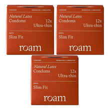 Load image into Gallery viewer, Roam Ultra-Thin Condoms for Safer Sex &amp; Contraception - Slim Fit, 36 Pack