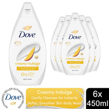 Load image into Gallery viewer, Dove Body Wash Creamy Indulge Moisturising Shower Gel, 6 Pack of 450 ml
