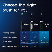 Load image into Gallery viewer, Oral-B Vitality Pro Duo Rechargeable Electric Toothbrush, Black &amp; Lilac
