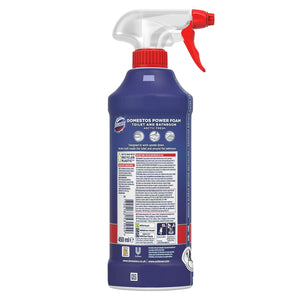 Domestos Power Foam Toilet & Bathroom Cleaner Spray Kills 99.99% Germs, 450ml