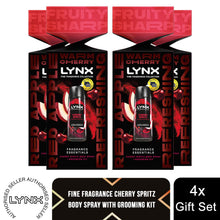 Load image into Gallery viewer, Lynx Fine Fragrance Cherry Spritz Essentials With Grooming Kit Gift Set For Men