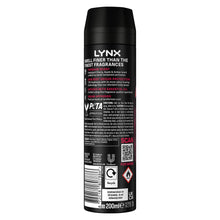 Load image into Gallery viewer, Lynx Fine Fragrance Collection Cherry Spritz Body Spray Deodorant 200ml, 6 Pack