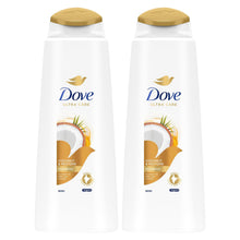 Load image into Gallery viewer, 2pk of 400ml Dove Nourishing Secrets Restoring Ritual Shampoo with coconut oil