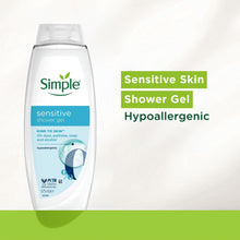 Load image into Gallery viewer, Simple Kind to Skin Sensitive Shower Gel Body Wash 675ml, 3pk
