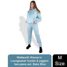Load image into Gallery viewer, Wellworth Women's Loungewear Hoodie &amp; Jogger 2pcs Set, Baby Blue or Baby Pink