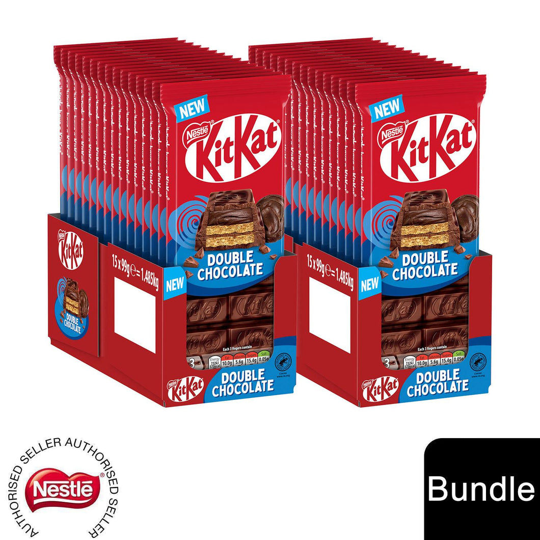 Nestle Sharing Bars, KitKat Double Chocolate 15x99g(2 Pack)