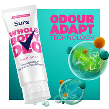 Load image into Gallery viewer, Sure Wild Rose Whole Body Deodorant Cream Aluminium Free 75ml, 6 Pack