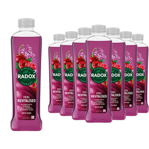 12x Radox Mineral Therapy Feel Revitalised Bath Soak w/ Cherry & Raspberry,500ml