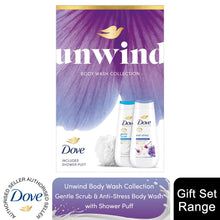 Load image into Gallery viewer, Dove Unwind Duo Advance Gift Set with Exfoliating &amp; Anti Stress Bodywash