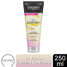 Load image into Gallery viewer, John Frieda Go Blonder Haircare Range of Shampoo, Conditioner &amp; Lightening Spray