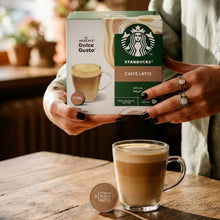 Load image into Gallery viewer, Nescafe Dolce Gusto Starbucks Coffee Pods Caps Box of 12 Caffe Latte