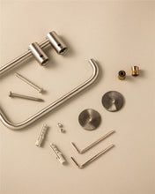 Load image into Gallery viewer, COSMIC Towel rail Light grey Installation with Screws Measures 15 x 5 x 9 cm