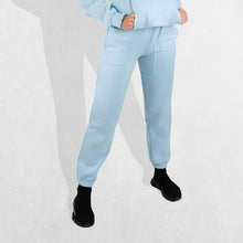 Load image into Gallery viewer, Wellworth Womens Baby Blue Joggers Size L Soft Cozy Loungewear Bottoms